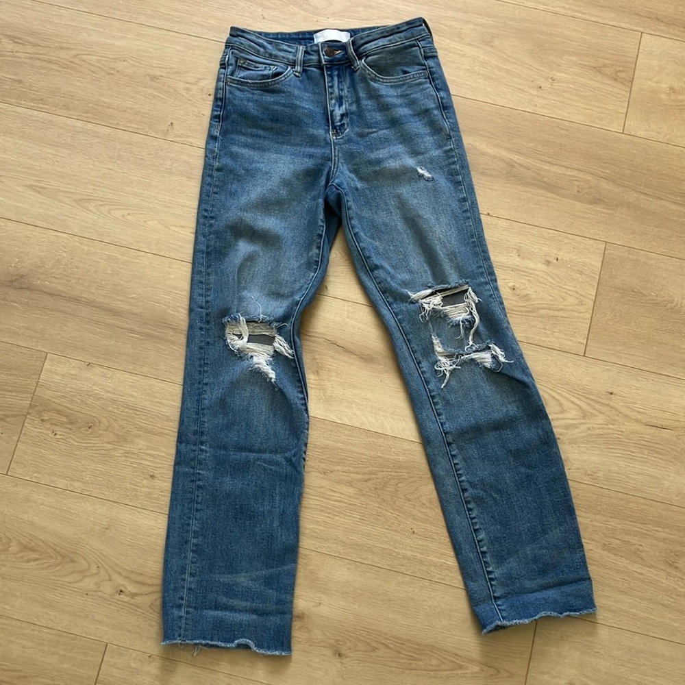 Vervet High Waisted Straight Leg Jean